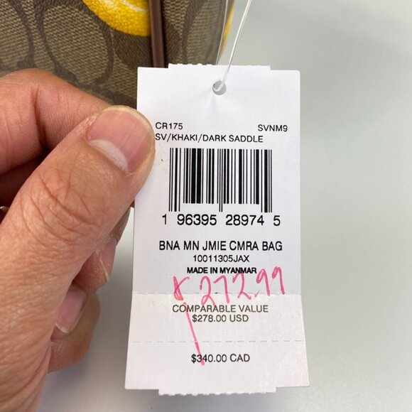 Coach CR175 Mini Jamie Camera Bag, Signature Canvas with Banana Print in Khaki - Picture 5 of 7